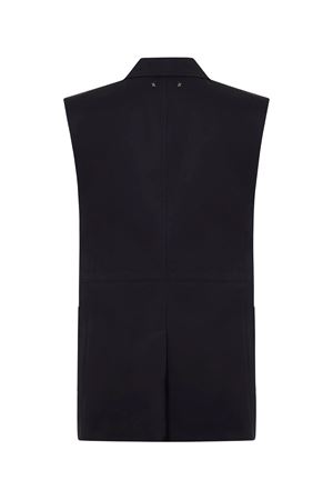 Blue cotton sleeveless notched-lapels gilet GOLDEN GOOSE | GWP02578P00233850486